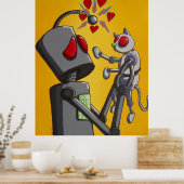 Ich Liebe mein Roboterkitt Poster (Küche)