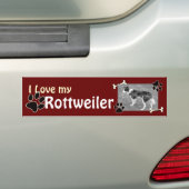Ich Liebe mein Rottweiler Autoaufkleber (Auf Auto)