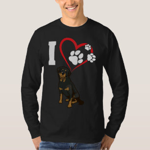 Ich Liebe mein Rottweiler Hund 16 T-Shirt