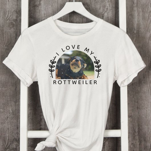 Ich Liebe mein Rottweiler Hund Foto T-Shirt