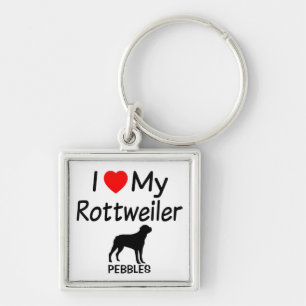 Ich Liebe mein Rottweiler Hund Schlüsselanhänger