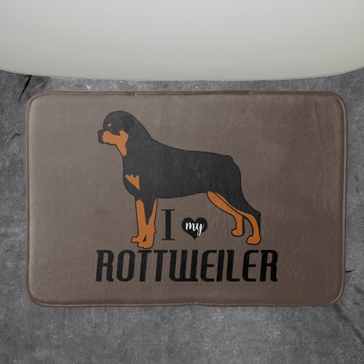 Ich Liebe mein Rottweiler Rottie Dog Badematte