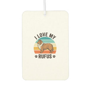 Ich liebe mein Rufus Vintage-Hundedesign_1 Autolufterfrischer