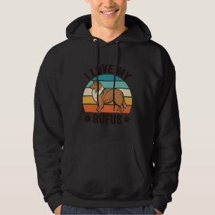 Ich liebe mein Rufus Vintage-Hundedesign_1 Hoodie