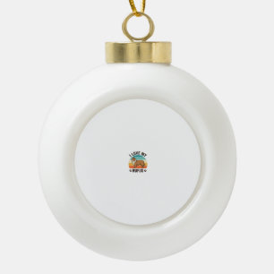Ich liebe mein Rufus Vintage-Hundedesign_1 Keramik Kugel-Ornament