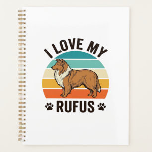Ich liebe mein Rufus Vintage-Hundedesign_1 Planer