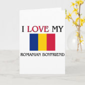 Ich Liebe mein rumänischer Freund Karte (Gelbe Blume)
