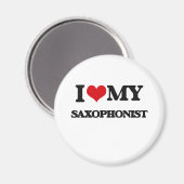 Ich Liebe mein sächsisches Magnet (Vorderseite/Rückseite)