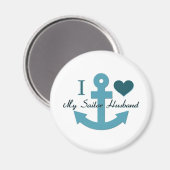 Ich Liebe mein Sailor Husband Magnet (Vorderseite/Rückseite)