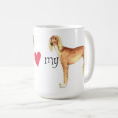 Ich Liebe mein Saluki Kaffeetasse (VorderseiteRechts)