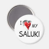 Ich Liebe mein Saluki Magnet (Vorderseite/Rückseite)