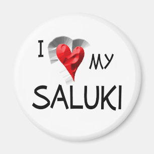 Ich Liebe mein Saluki Magnet
