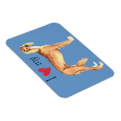 Ich Liebe mein Saluki Magnet (Rechte Seite)