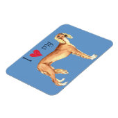 Ich Liebe mein Saluki Magnet (Linke Seite)