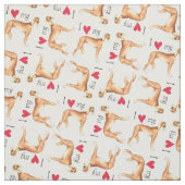 Ich Liebe mein Saluki Stoff (Muster)