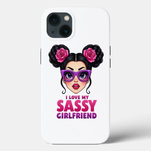 Ich Liebe mein Sassy Girlfriend Handy Case Design (Rückseite)