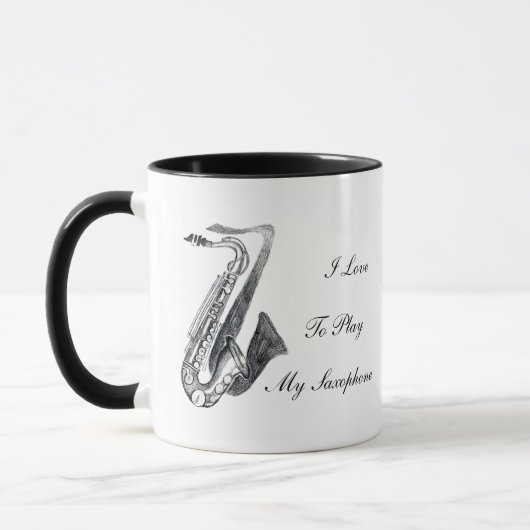 Ich Liebe, mein Saxophon zu spielen Tasse (Links)