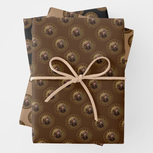 Ich Liebe mein Schach-Schachtel-Retriever-Packpapi Geschenkpapier Set (Beispiel)