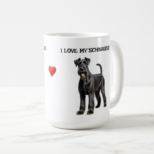 Ich Liebe mein Schnauzer Kaffeetasse (VorderseiteRechts)