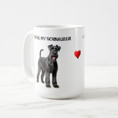 Ich Liebe mein Schnauzer Kaffeetasse (Vorderseite Links)