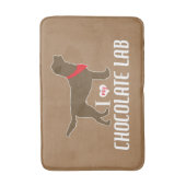 Ich Liebe mein Schokolade Labrador Bad Badematte (Vorderseite Vertikal)