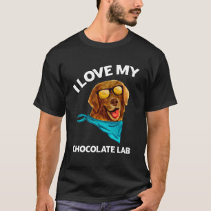 Ich Liebe mein Schokolade Labrador Labrador Besitz T-Shirt