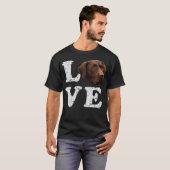 Ich Liebe mein Schokolade Labrador Labrador Retrie T-Shirt (Vorne ganz)