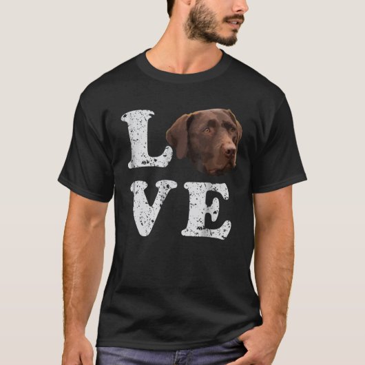 Ich Liebe mein Schokolade-Labrador T-Shirt (Vorderseite)