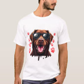 Ich Liebe mein Schokolade-Labrador T-Shirt (Vorderseite)