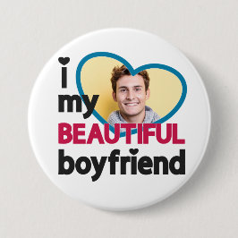 Ich Liebe mein schönes, Freund angepasstes Foto Button