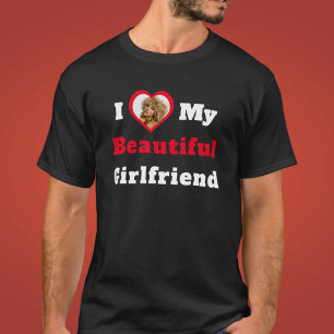 Ich Liebe mein schönes Girlfriend Text Heart Foto T-Shirt