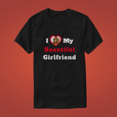 Ich Liebe mein schönes Girlfriend Text Heart Foto T-Shirt