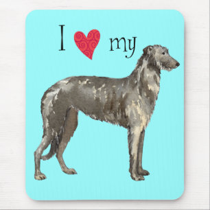 Ich Liebe mein schottisches Deerhound Mousepad