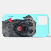 Ich Liebe mein schwarzes Labor Case-Mate iPhone Hülle (Rückseite (Horizontal))
