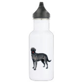 Ich Liebe mein schwarzes Labor Edelstahlflasche (Rechts)