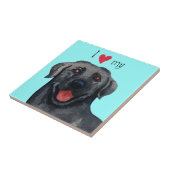 Ich Liebe mein schwarzes Labor Fliese (Seite)