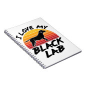 Ich Liebe mein schwarzes Labor Labrador Retriever Notizblock (Rechte Seite)
