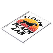 Ich Liebe mein schwarzes Labor Labrador Retriever Notizblock (Linke Seite)