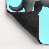 Ich Liebe mein schwarzes Labor Mousepad (Ecke)