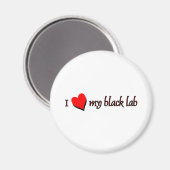 Ich Liebe mein Schwarzes Labrador Magnet (Vorderseite/Rückseite)