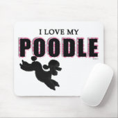 Ich Liebe mein schwarzes Poodle Mousepad (Mit Mouse)