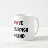 Ich Liebe Mein schwedisches Ehemann Kaffeetasse (VorderseiteRechts)