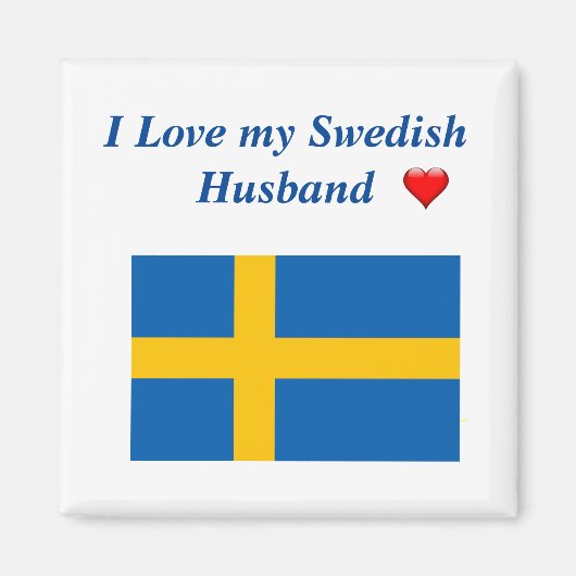 Ich Liebe mein schwedisches Ehemann Magnet (Vorne)