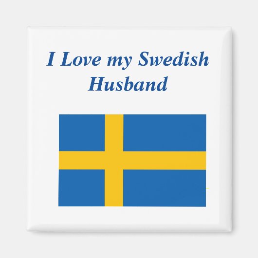 Ich Liebe mein schwedisches Husband Magnet (Vorne)