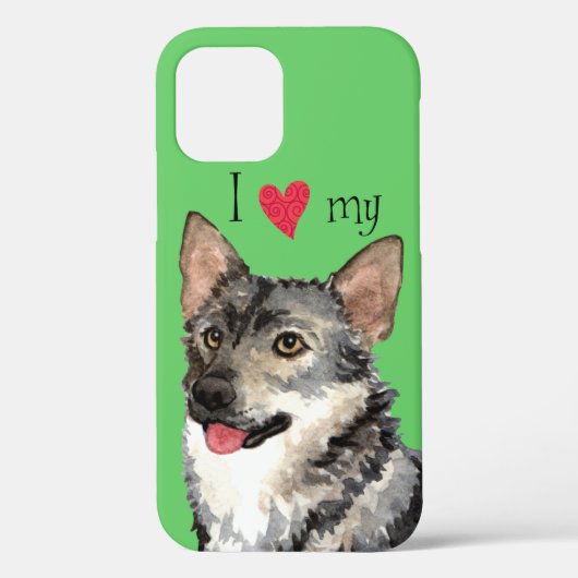 Ich Liebe mein schwedisches Vallhund Case-Mate iPhone Hülle (Rückseite)