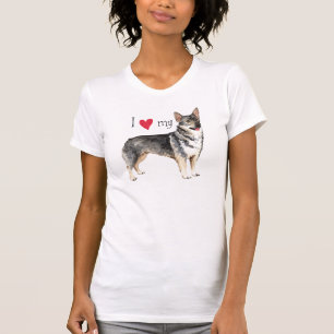 Ich Liebe mein schwedisches Vallhund T-Shirt