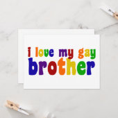 Ich Liebe mein Schwulen Bruder Karte (Vorderseite/Rückseite Beispiel)