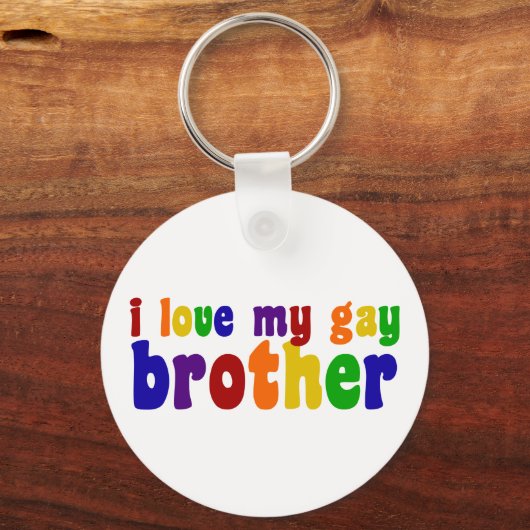 Ich Liebe mein Schwulen Bruder Schlüsselanhänger (Rückseite)