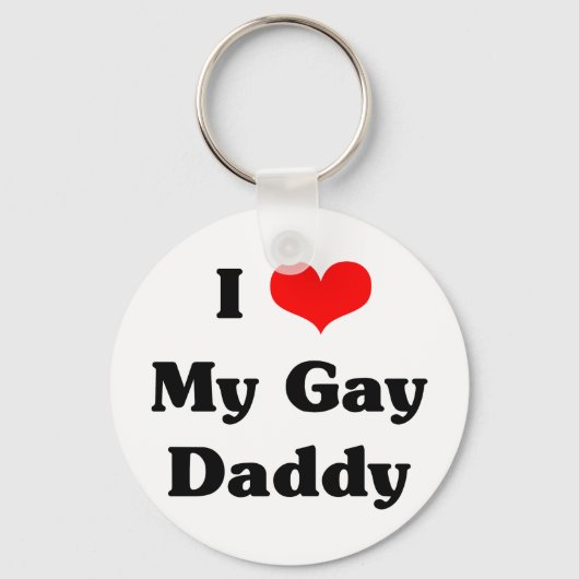 Ich Liebe mein Schwulenpapa Schlüsselanhänger (Vorderseite)
