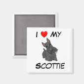 Ich Liebe mein Scottie Magnet (Vorderseite/Rückseite)